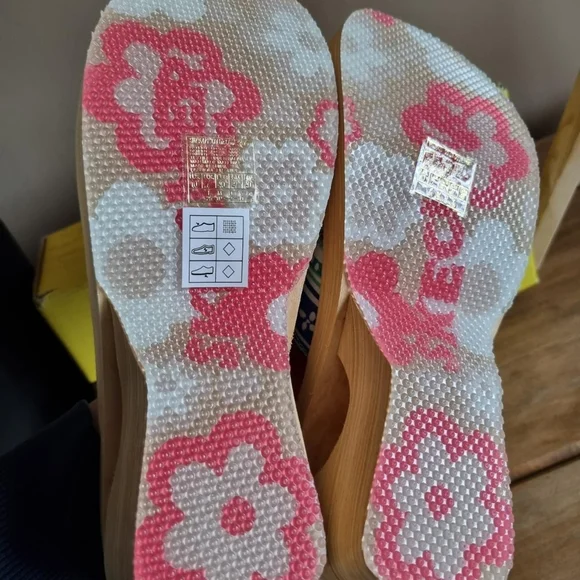 Skechers cali wooden wedged sandals uk 7 bnib - Picture 4 of 7